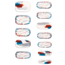 Zinipin Gellight Semi-Cured Gel Nail Strips | 24 Nail Wraps | Includes Nail Wipes, Cuticle Stick & Nail File | Artistry Negative Space (Metal Earth)