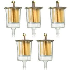 Kqiang 5 PCS 5/16" Fuel Filters Industrial Tractors Cars Trucks Motorcycles gas powered engine Inline Gas Fuel Line (1)