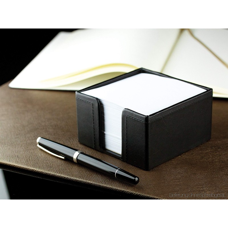 DELMON VARONE - Premium Leather Boxcalf Black Note Box with