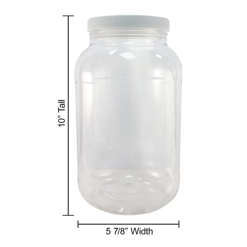 Pinnacle Mercantile 1 Gallon Plastic Jars with Screw on Lined