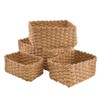 AIMALL 4-Piece Hand-Woven Storage Basket Set – Multi-Sized Straw Sundries