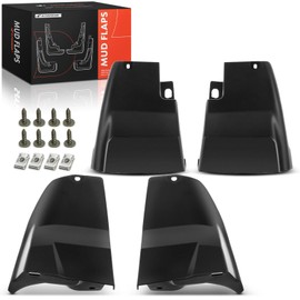 A-Premium Mud Flaps Splash Guards Mudguards Mudflaps with Hardware Kits Accessory Compatible with Alfa Romeo Giulia Base/TI 2017-2020, Giulia Sport 2019-2020, Sedan, Black, Front and Rear, 4-PC Set