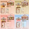 SHANFAA 4 Sets DIY 3D House Stickers,Cute Cats House 3D