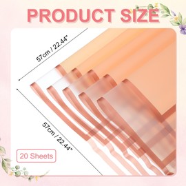 PATIKIL 20 Sheets Frosted Flower Wrapping Paper, Waterproof Gold Edge Bouquet Wrapping Paper Florist Supplies Packaging Paper for DIY Crafts Wedding Birthday Gift, Golden