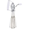 KitchenCraft KCSHWHISK Rotary Hand Whisk, Stainless Steel / Plastic, Silver/White