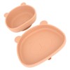4pcs Children Plate Utensils Set Silicone Suction Bowls Set Toddler