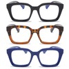 DXYXYO Square Reading Glasses for Women 2.5+ Blue Light Blocking