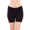 Basic Solid Biker Short Spandex Yoga Leggings (12 inch, Black),