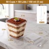 5 oz Panna Cotta Cups with Lids, 50 Pack Clear