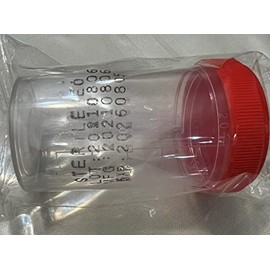 [5 Pcs] Urine Container 40 ml, Pack of 5, Specimen Cup with Screw on Lids, Leakproof Cups, Test Ovulation Laboratory, Pregnancy Test, Sample Bottle Graduation ML And EO Sterile Plastic Cup (05))