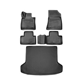 OMAC Custom Floor Mats & Cargo Liners for Infiniti QX50 2019-2024 Black 5 Pcs