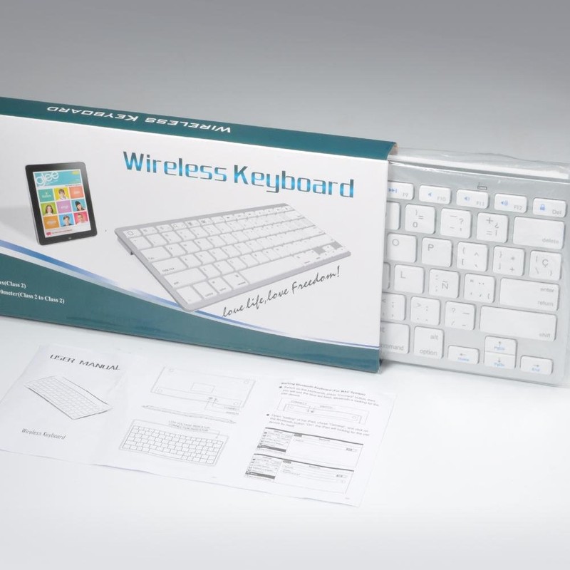 Teclado Español, 78 Teclas Teclado Inalámbrico Ultradelgado Bluetooth Inalámbrico Español