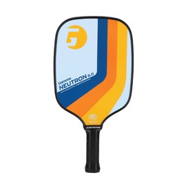GAMMA Sports 5.0 Pickleball Paddle, Graphite Pickleball Paddle with Polypropylene Core and Honeycomb Grip, Blue and Orange, 4 (1/8)