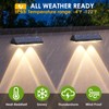 Solar Fence Lights Outdoor Waterproof LED - 3000/4000/6000K 3 Mode,
