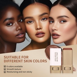 Makeup Foundation Stick, Beauty Balm Serum Boosted Skin Tint Concealer, Hydrating Full Coverage Concealer, Warm Skin Tone Foundation, Full Coverage Skincare, 24hr Hydration (#02, One Size)