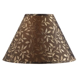 Aspen Creative 32083, Hardback Empire Transitional Spider Brown Lamp Shade, 7" Top x 18" Bottom x 12-1/2" Slant