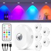 WILLED RGB Rechargeable Puck Lights with Remote Control, Under Cabinet