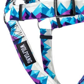 Wolfgang Heavy Duty Adjustable Dog Harness, Pull-Tested to Over 800 lbs for Walking & Training, RockyPeaks Print, Large