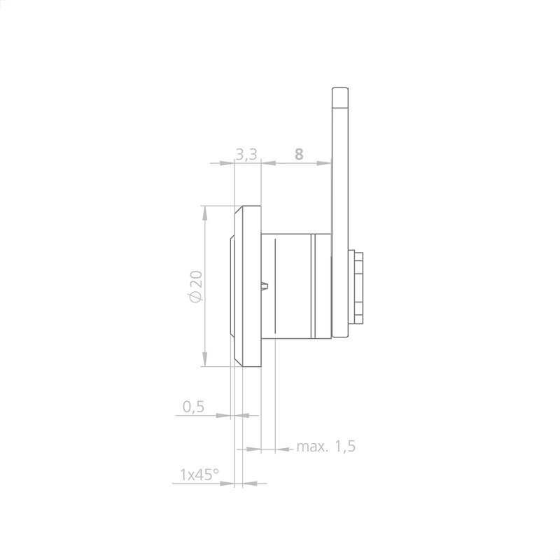 BURG Lever Lock Set 8 mm Different Locking (Universal Cylinder,