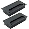 2PCS Desk Grommet Metal Rectangle Desk Cord Cable Hole Cover