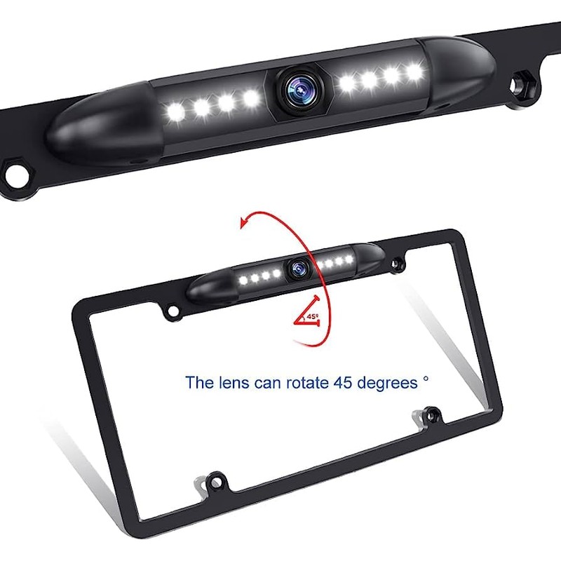 License Plate Backup Camera, Waterproof IP68 Backup View Camera, Car