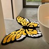 stitchworn 5x3ft Tufted Monarch Butterfly Rug Extra Large Nonslip Backing