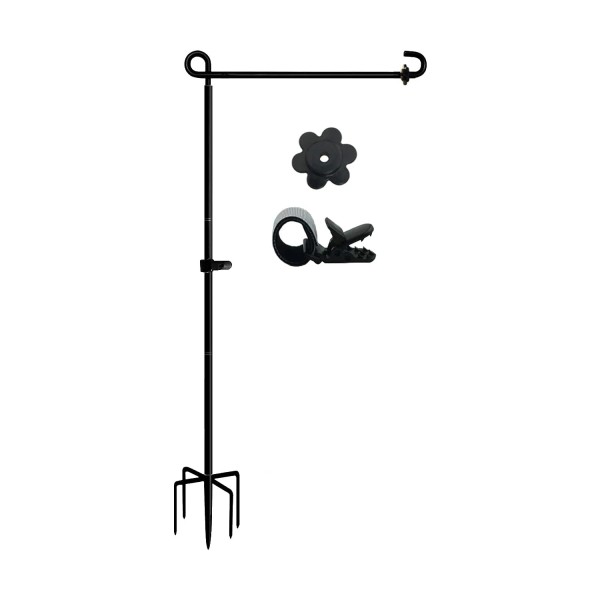 LCCBRO Garden Flag Stand Holder Pole with 5 Prong Base