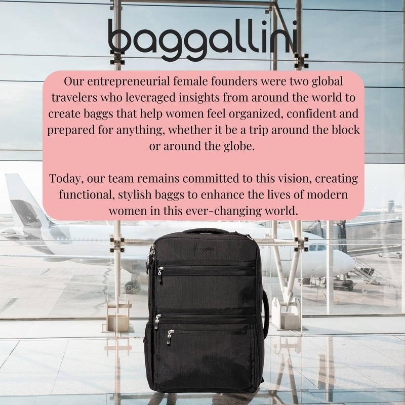 Baggallini Modern Convertible Travel Backpack - Lightweight 11.8"x17.7"x 8.5" Duffel