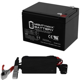 Mighty Max Battery 12V 12AH Battery for Rad2go Sunrise Scooter + 12V 1Amp Charger