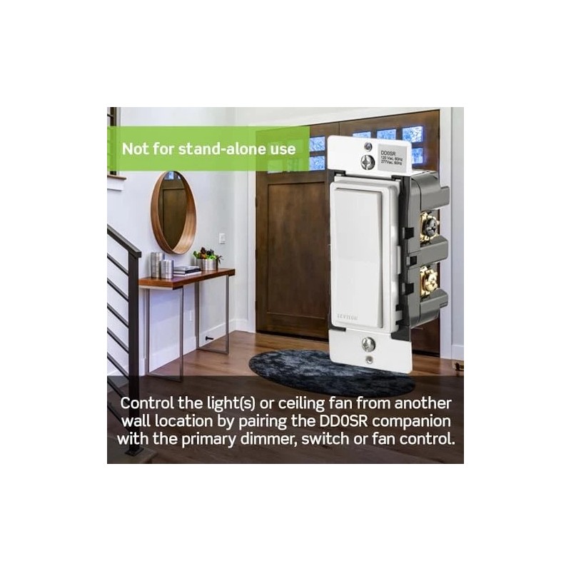 Leviton Decora Smart Wired Switch Companion Multiway Light Control White