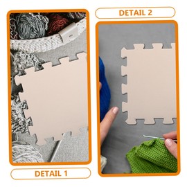 Operitacx 6pcs Interlocking Foam Floor Mats Knitting Blocking Mat Baby Play Mat Solid Foam Tiles for Home Office School Breathable and Sturdy Mismatched Color