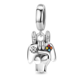 GNOCE Handheld Game Console Pendant Charm Sterling Silver Dangle Charm Fit Bracelet/Necklace for Women Girls Wife Daughter