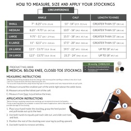 Truform Surgical Stockings, 18 mmHg Compression for Men and Women, Knee High Length, Closed Toe, Beige, 2X-Large