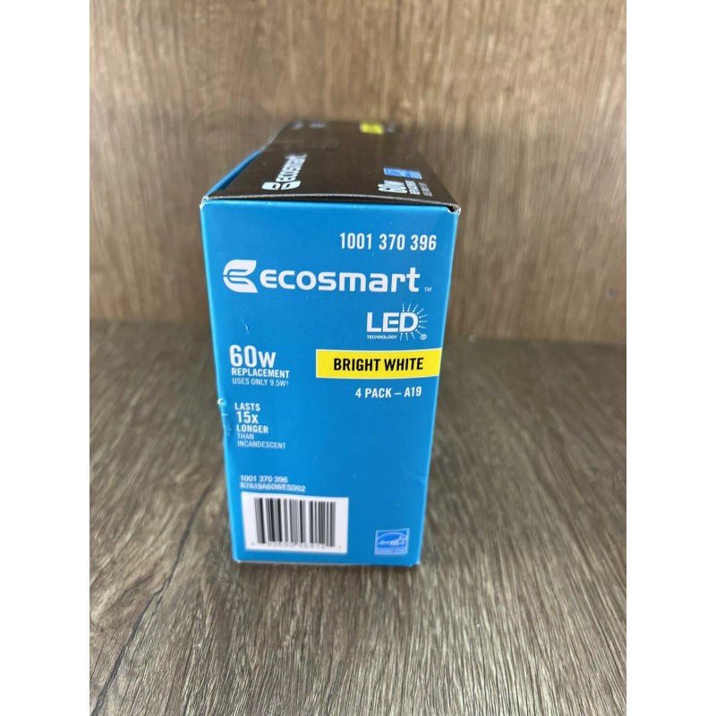 Ecosmart 60W Equiv. A19 Dimmable LED Light Bulb Bright White