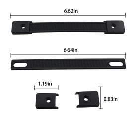 Caishun 2PCS 6.69 Inch Black Plastic Leather Carry Handle Soft Bendable Strap Handle Suitable for Leather Bag Gift Box