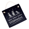 Schild Eisbader graviert - Leben Lieben Lachen Eisbaden - Türschild