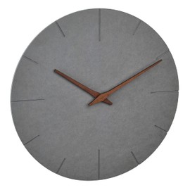 TFA Dostmann Modern Concrete Look Wall Clock 60.3071.10 with Silent MDF Movement, Stylish Decoration for The Home, Analogue, Grey, Engineered Wood, Gray, (L) 297 x (B) 45 x (H) 297 mm