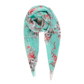 Scarfs for Women Lightweight Floral Flower Fall Winter Fashion Wrap Shawl (MST-NF112-5)
