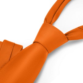Junmaxroad Black Ties For Men Solid Color Formal Neckties 3.15" (8CM) Men's Ties, Orange, Medium