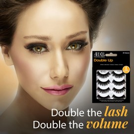 Ardell False Eyelashes Double Up 203 - Dramatic Volume, Long & Full Strip Lashes, Reusable Fake Lashes, 1 Pack