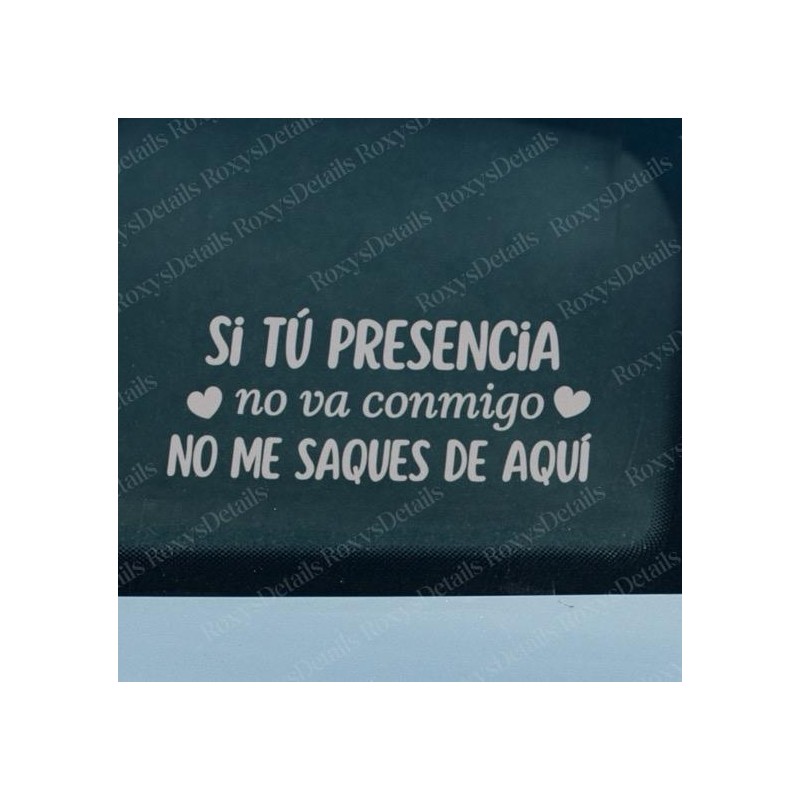 Christian Si Tu Presencia Sticker - No va conmigo No