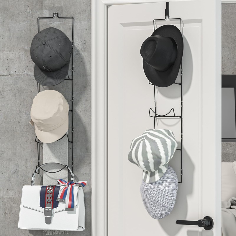 LINFIDITE 10 Pack Hat Rack Hanger Holder Organizer Flexible Multi