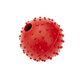 Classic Pet Products Rubber Pimple Ball with Bell, 60 mm, Red