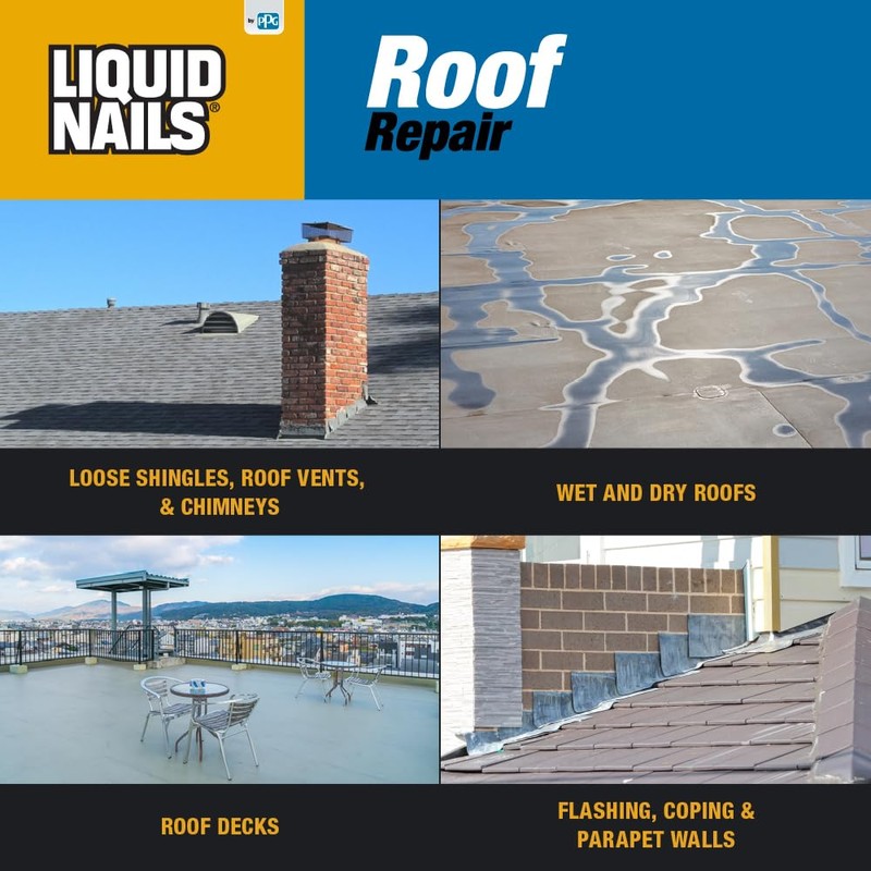 Liquid Nails Roof Repair (RR808), 10.3 oz