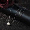 Suyi Pearl Necklace Sterling Silver Single Pearl Necklaces for Women,
