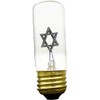 Electric Yahrzeit Yizkor Memorial Replacement Neon Star Bulb for Yahrzeit