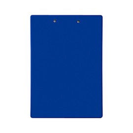 Idena 11374 Clipboard for DIN A4, Portrait Format, PVC Coated Clipboard in Blue, FSC-Rec Certified