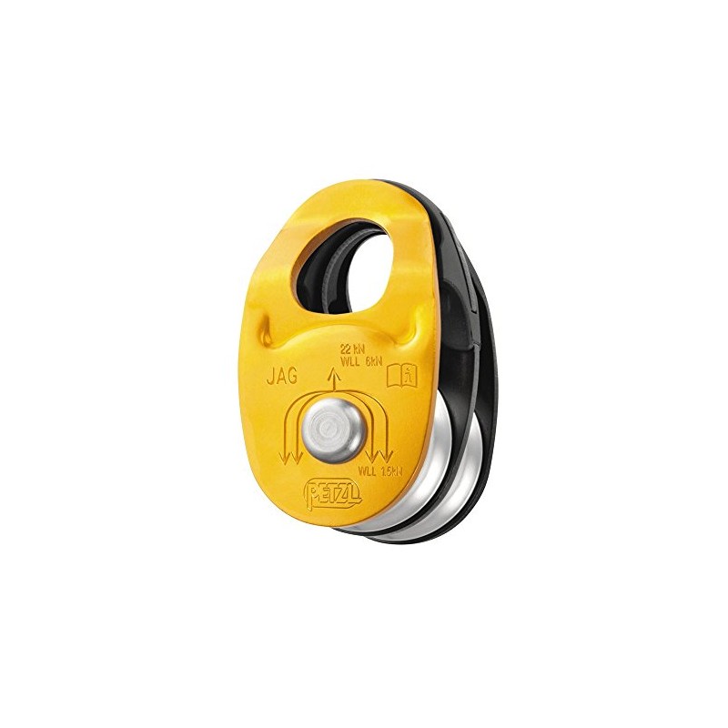 Petzl P45 JAG High-Efficiency Double Pulley, gold