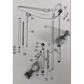 for Schwinn SCHWINN KRATE STING-RAY BICYCLE SEAT STRUT MOUNTING HARDWARE-BOLTS & SHOULDER