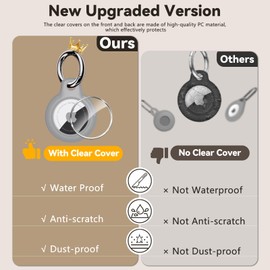 Inesore for AirTag Case, Fully Encased Case, Waterproof Keychain TPU / Portable and Shockproof / Anti-Scratch/Oxidation, Hang on Car Key/Bag/Bag/Luggage/Wallet/Bag, Easy to Locate, Material Will Not